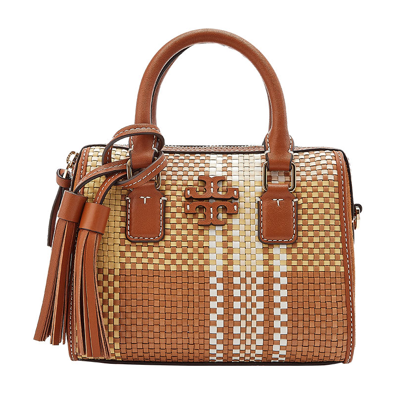 汤丽柏琦托特包单肩包, Tory Burch | 托里·伯奇TORY BURCH  奢侈品TB 女士卡其拼色皮质编织手提单肩斜挎包 89488-123商品图片 7.8折×额外8折, 包邮包税, 额外八折