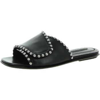亚历山大王鞋, Alexander Wang | Alexander Wang Womens Leidy Leather Studded Slide Sandals商品图片 6.5折