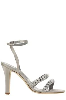 Manolo Blahnik | Manolo Blahnik Vedada Satin Embellished Sandals 5.3折