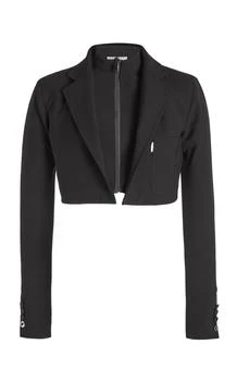 推荐Coperni - Hybrid Wool-Blend Cropped Jacket - Black - FR 42 - Moda Operandi商品