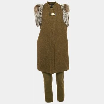 [二手商品] Fendi | Fendi Green Wool and Fur Trim Jacket and Leggings Set M/S,商家The Luxury Closet,价格¥4357