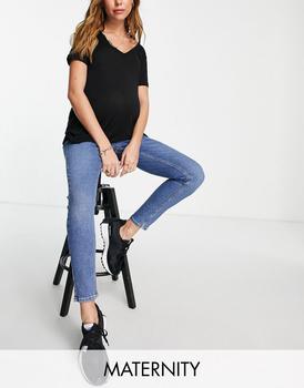 冬装topshop jamie, Topshop | Topshop Maternity under bump mid blue Jamie jeans商品图片 