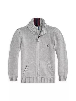Ralph Lauren | Little Boy's & Boy's Knit Zip-Up Sweater,商家Saks Fifth Avenue,价格¥442