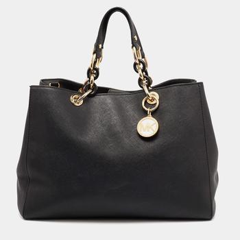 michael kors tote托特包, [二手商品] Michael Kors | MICHAEL Michael Kors Black Leather Large Cynthia Tote商品图片 5.8折