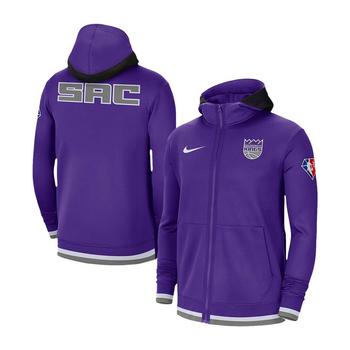 Nike户外用品, NIKE | Men's Purple Sacramento Kings 75th Anniversary Performance Showtime Hoodie Full-Zip Jacket商品图片 