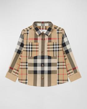 推荐Boy's Tristan Mixed Check-Print Button Down Shirt, Size 6M-2商品