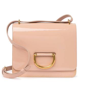 巴宝莉包斜挎包, Burberry | Pale Fawn Pink Small Patent Leather D-ring Bag商品图片 5.4折