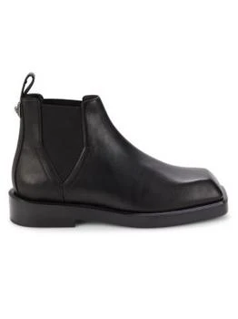 Versace | Square Toe Leather Chelsea Boots 4.3折