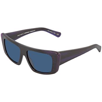 ALAIN MIKLI | Alain Mikli Dark Blue Rectangular Ladies Sunglasses A05029 004/8054商品图片,1.7折