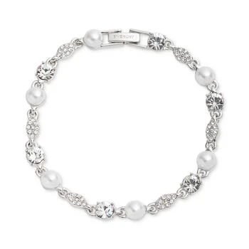 Givenchy | Silver-Tone Crystal & Imitation Pearl Flex Bracelet,商家Macy's,价格¥432