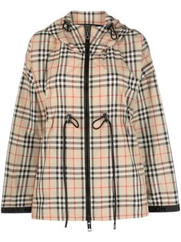 Burberry | BURBERRY - Check Motif Hooded Jacket 