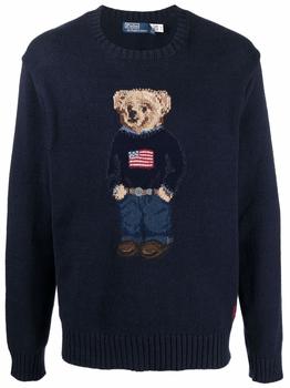 ralph lauren bear, Ralph Lauren | Polo Ralph Lauren Preppy Bear Crew Knit Navy商品图片 