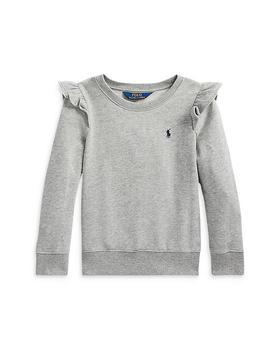 Ralph Lauren | Girls' Ruffled Fleece Sweatshirt - Little Kid商品图片,4.2折