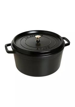 Staub | 13.25 Quart Cast Iron Round Cocotte, Matte Black商品图片,
