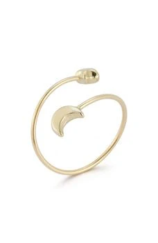 Ember Fine Jewelry | 14K Gold Moon & Star Bypass Ring,商家Nordstrom Rack,价格¥1201