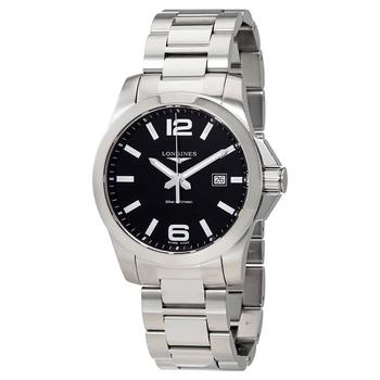 美国Longines, Longines | Conquest Black Dial Stainless Steel Mens 43mm Watch L37604566商品图片 7折
