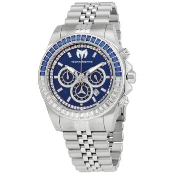 TechnoMarine | Manta Chronograph Quartz Crystal Blue Dial Mens Watch TM-221012商品图片,1.1折