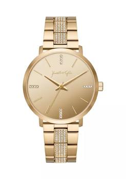 KENDALL & KYLIE | Gold Tone Metal Stone Studded Link Analog Watch商品图片,