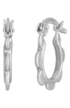 商品KARAT RUSH | 14K White Gold Scalloped Hoop Earrings,商家Nordstrom Rack,价格¥852图片