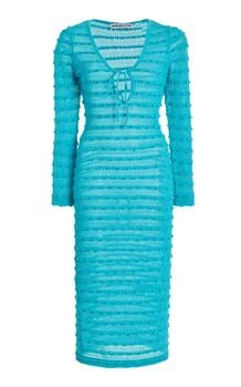 推荐Self Portrait - Beaded Knit Midi Dress - Blue - M - Moda Operandi商品