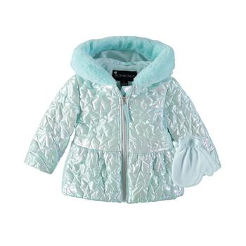 商品S Rothschild & CO | Baby Girls Iridescent Star Quilt Hooded Jacket with Mittens,商家Macy's,价格¥234图片