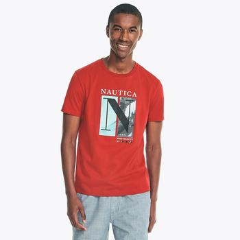 Nautica | Nautica Mens Sustainably Crafted Wind Velocity Graphic T-Shirt商品图片,5折