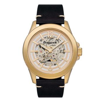推荐Thomas Earnshaw Men's ES-8217-03 Murray Skeleton 43mm Silver Dial Leather Watch商品