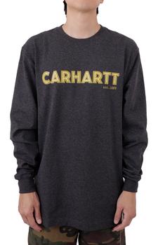 美国卡哈特, Carhartt | (105422) Loose Fit Heavyweight L/S Logo Graphic T-Shirt - Carbon Heather商品图片 