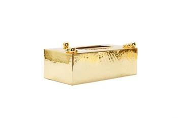 Classic Touch Decor | Gold Hammered Tissue Box with Ball Design,商家Premium Outlets,价格¥534