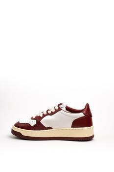 商品Autry | Autry Medialist Low Sneakers In White/wine Bicolor Leather,商家Italist,价格¥1690图片