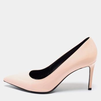 ysl高跟鞋推荐, [二手商品] Yves Saint Laurent | Saint Laurent Nude Patent Leather Anja Pointed Toe Pumps  Size 37商品图片 满1件减$100, 满减