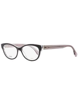 fendi眼镜价格, Fendi | Fendi Women's  Eyeglasses FF0109 6ZV Black/Transparent 52mm商品图片 3.4折