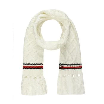 Tommy Hilfiger | Women's Lattice Cable with Stripes Scarf 独家减�免邮费