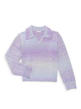 推荐Girl's Ombré Cable-Knit Sweater商品