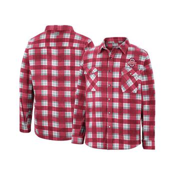 Colosseum | Men's Scarlet Ohio State Buckeyes Ellis Full-Snap Jacket商品图片,