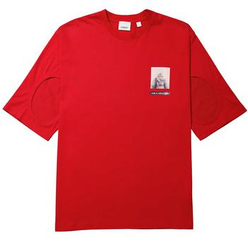 Burberry | Burberry Bright Red Gorilla Print Cotton T-shirt, Size Medium商品图片,6.9折