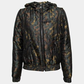 lv丝巾, [二手商品] Louis Vuitton | Louis Vuitton Green Camouflage Monogrammed Padded Silk Jacket M商品图片 5.7折, 满1件减$100, 满减