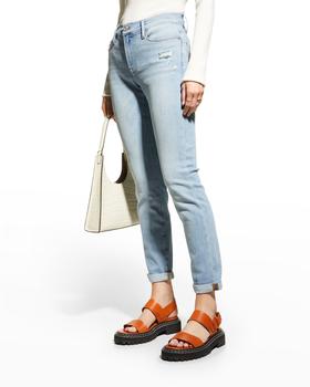 Le Garcon Distressed Cropped Mid Rise Skinny Jeans product img