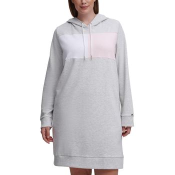 商品Tommy Hilfiger Womens Plus Hoodie Short Sweatshirt Dress图片