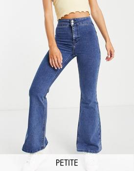 topshop joni, Topshop | Topshop Petite mid blue flared Joni jeans商品图片 7折