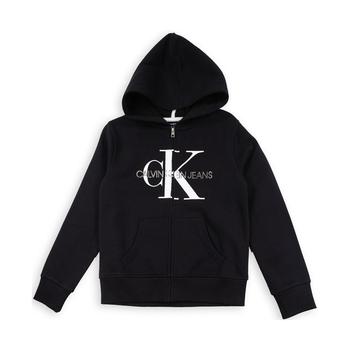商品Calvin Klein | Big Girls Monogram Logo Fleece Hoodie,商家Macy's,价格¥178图片