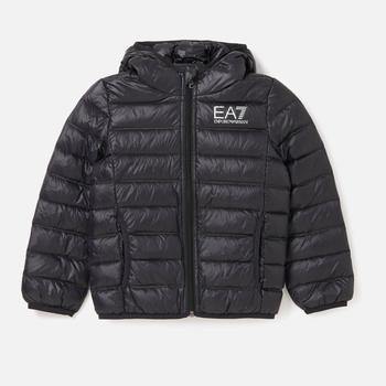 推荐EA7 Boys' Sporty Core Identity Hooded Jacket - Black商品