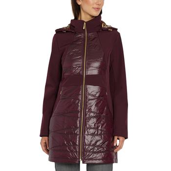 商品Via Spiga | Women's Petite Hooded Mixed-Media Raincoat,商家Macy's,价格¥814图片