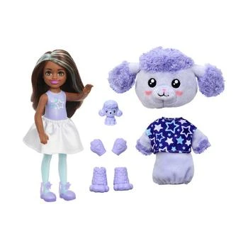 Barbie | Cutie Reveal Cozy Cute T-shirts Series Chelsea Doll & Accessories, Brunette Small Doll,商家Macy's,价格¥87
