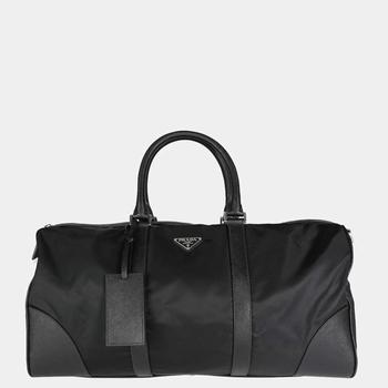[二手商品] Prada | Prada Black Saffiano Leather Tessuto Duffle Bag商品图片,9.5折