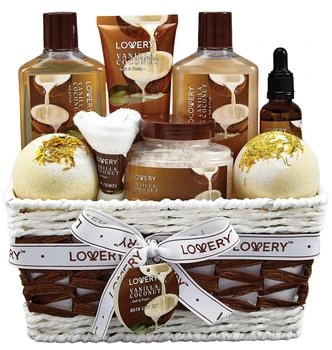 Lovery | Bath and Body Gift Basket -Vanilla Coconut Home Spa - 9pc Set,商家Premium Outlets,价格¥386