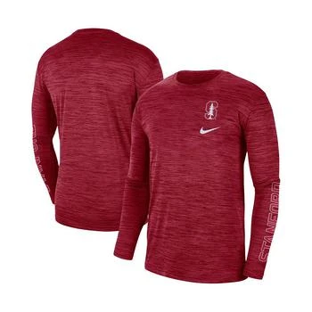 NIKE | Men's Cardinal Stanford Cardinal Velocity Legend Team Performance Long Sleeve T-shirt 