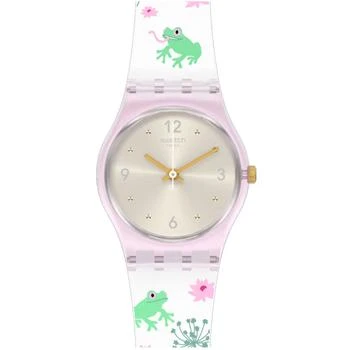推荐Swatch Women's Enchanted Pond Silver Dial Watch商品