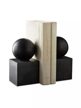 Marble Crafter | Apollo Marble Ball On Cube Bookends,商家Saks Fifth Avenue,价格¥1542