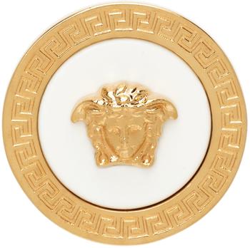 范思哲戒指真假, Versace | Gold & White Medusa Ring商品图片 